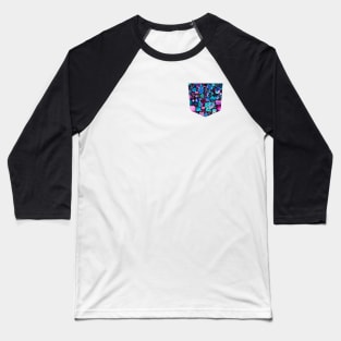 Pocket - Rain Stitches Neon Baseball T-Shirt